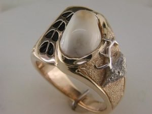 custom elk ivory ring